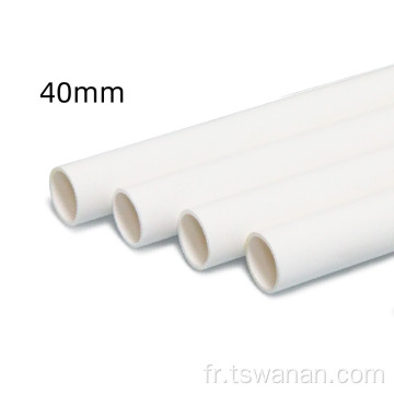 Raccords de tuyaux en PVC de 40 mm pour la protection électrique